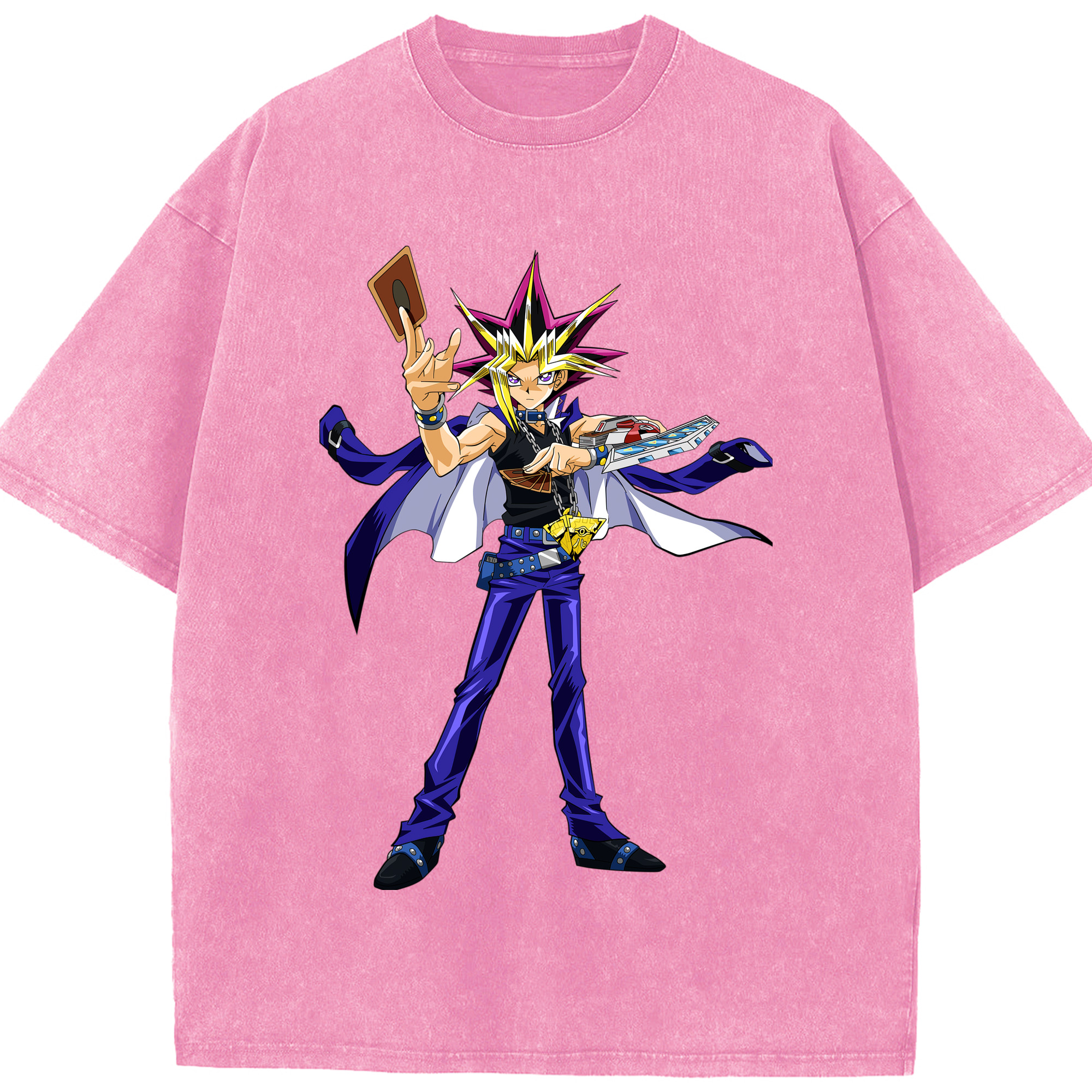 （画像用） 遊☆戯☆王 Yu-Gi-Oh! 綿100% ヴィンテージ風 半袖Tシャツ（フロントプリント）